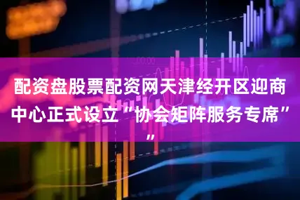 配资盘股票配资网天津经开区迎商中心正式设立“协会矩阵服务专席”